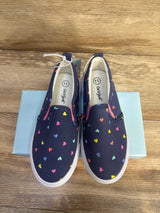 NEW Cat & Jack Alexus Heart Print Casual Sneakers Navy sz 11c