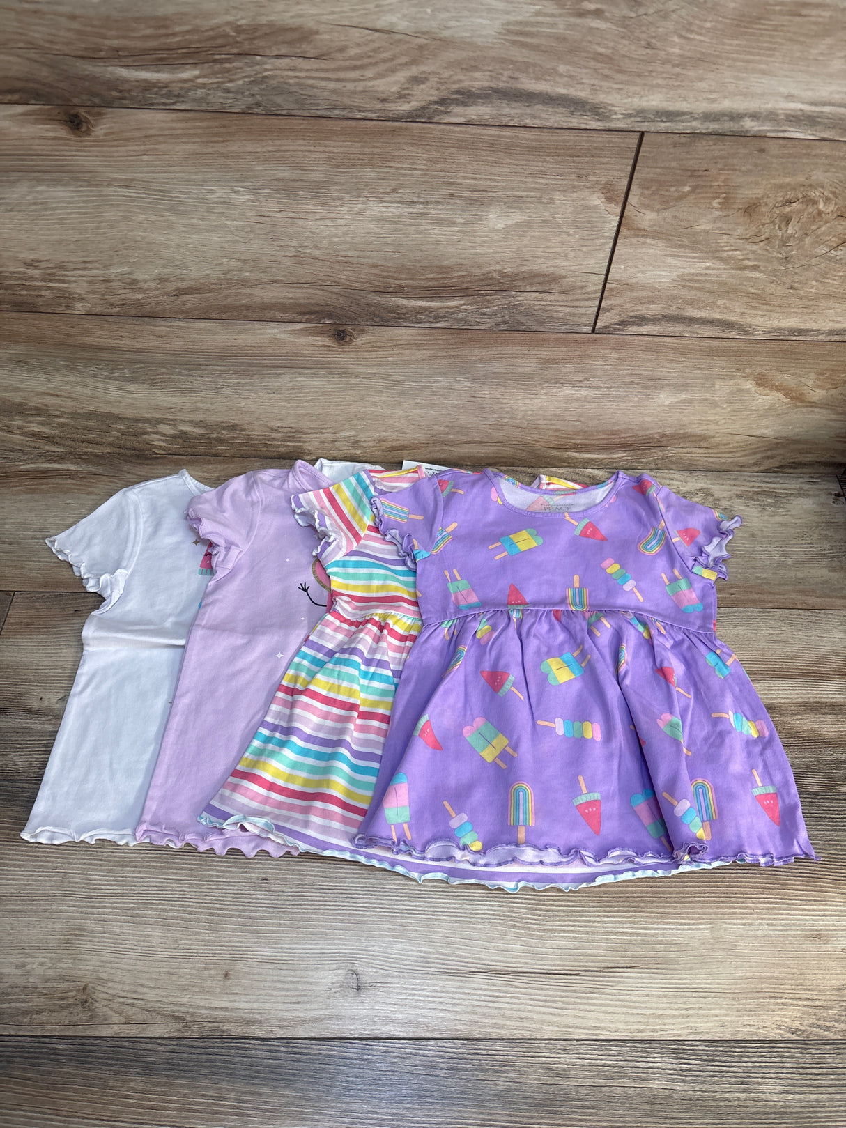 NEW Children's Place 4pk Shirts Purple sz 5T