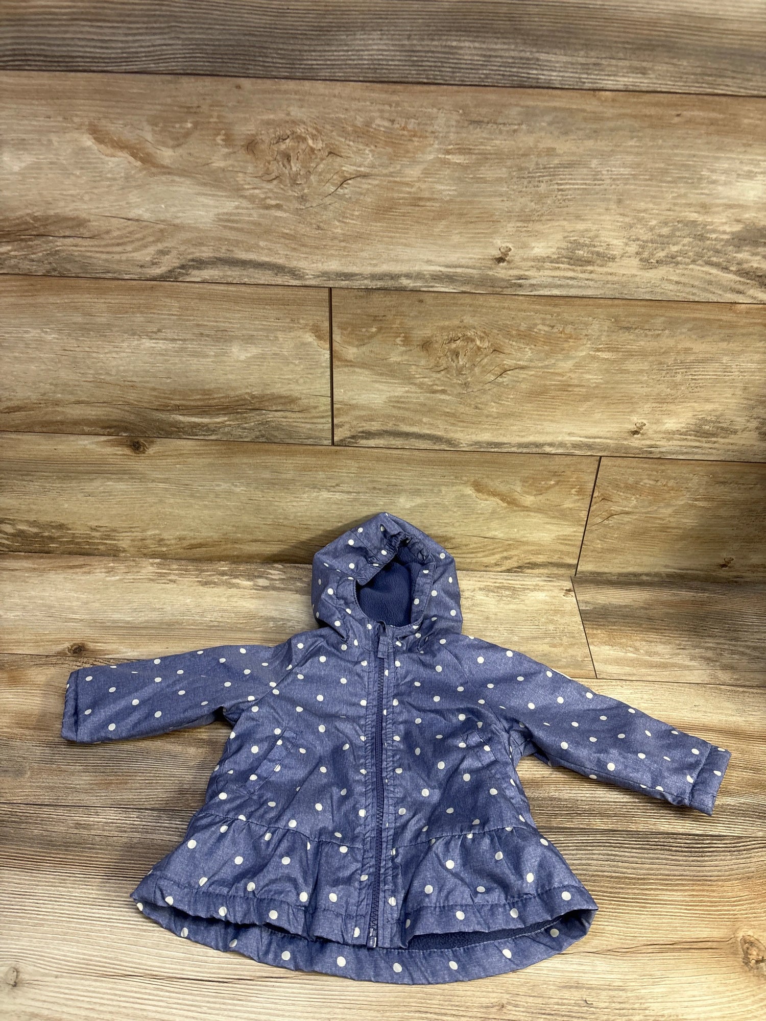Oshkosh Polka Dot Midweight Jacket Blue sz 12m