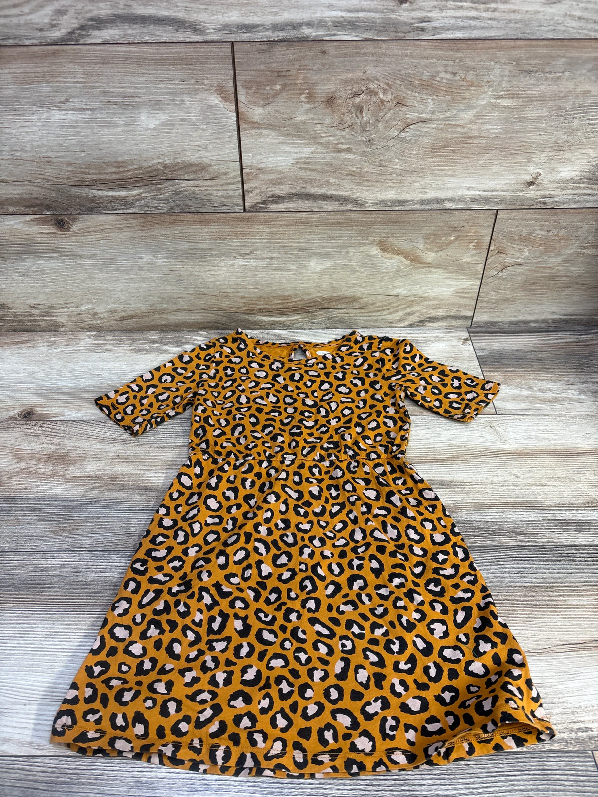 Old Navy Leopard Print Dress Caramel sz 5T
