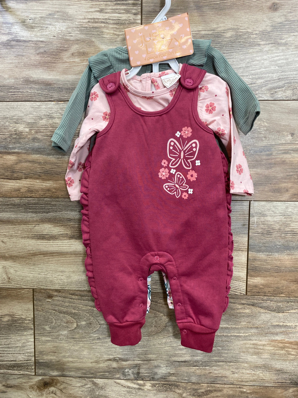 NEW Just Lizzy 4pc Fashion Set Pink sz 0-3m