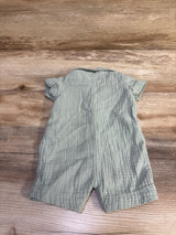 Little Planet Gauze Polo Shortie Romper Green sz Newborn