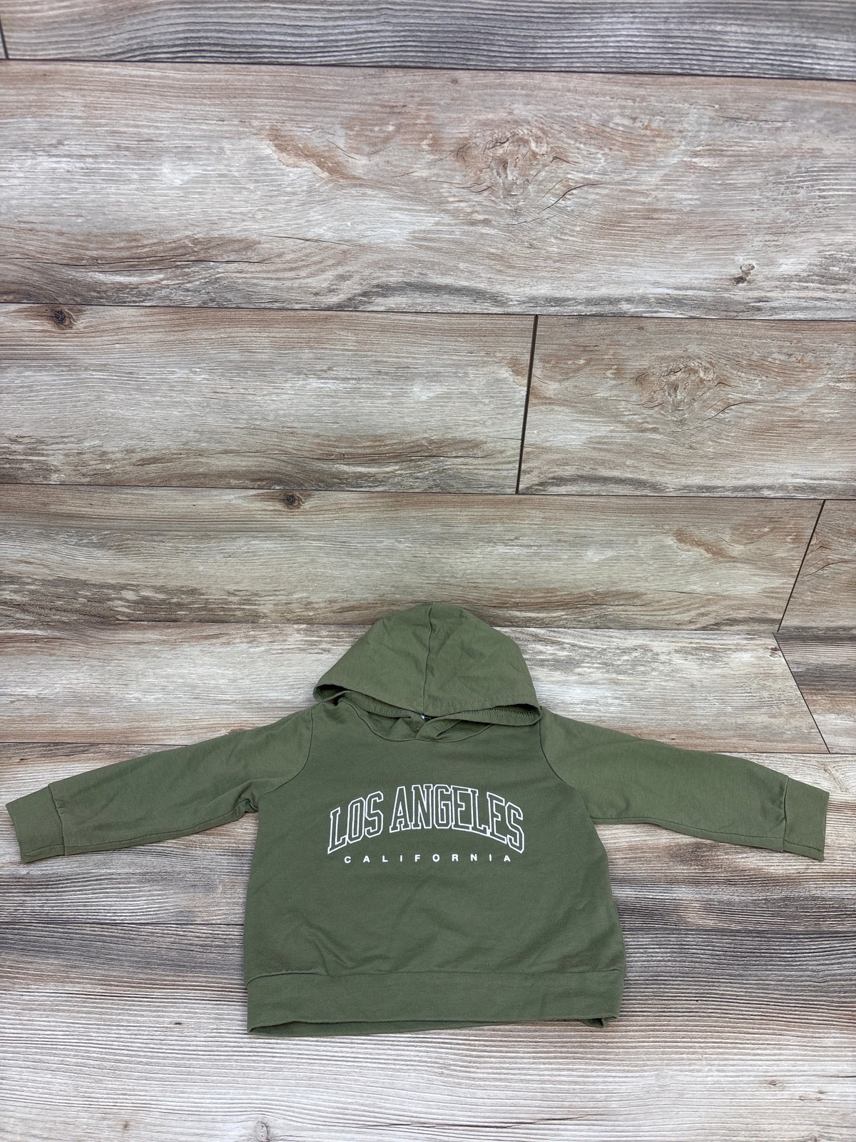 Shein Pullover Los Angeles California Hoodie Green sz 2T