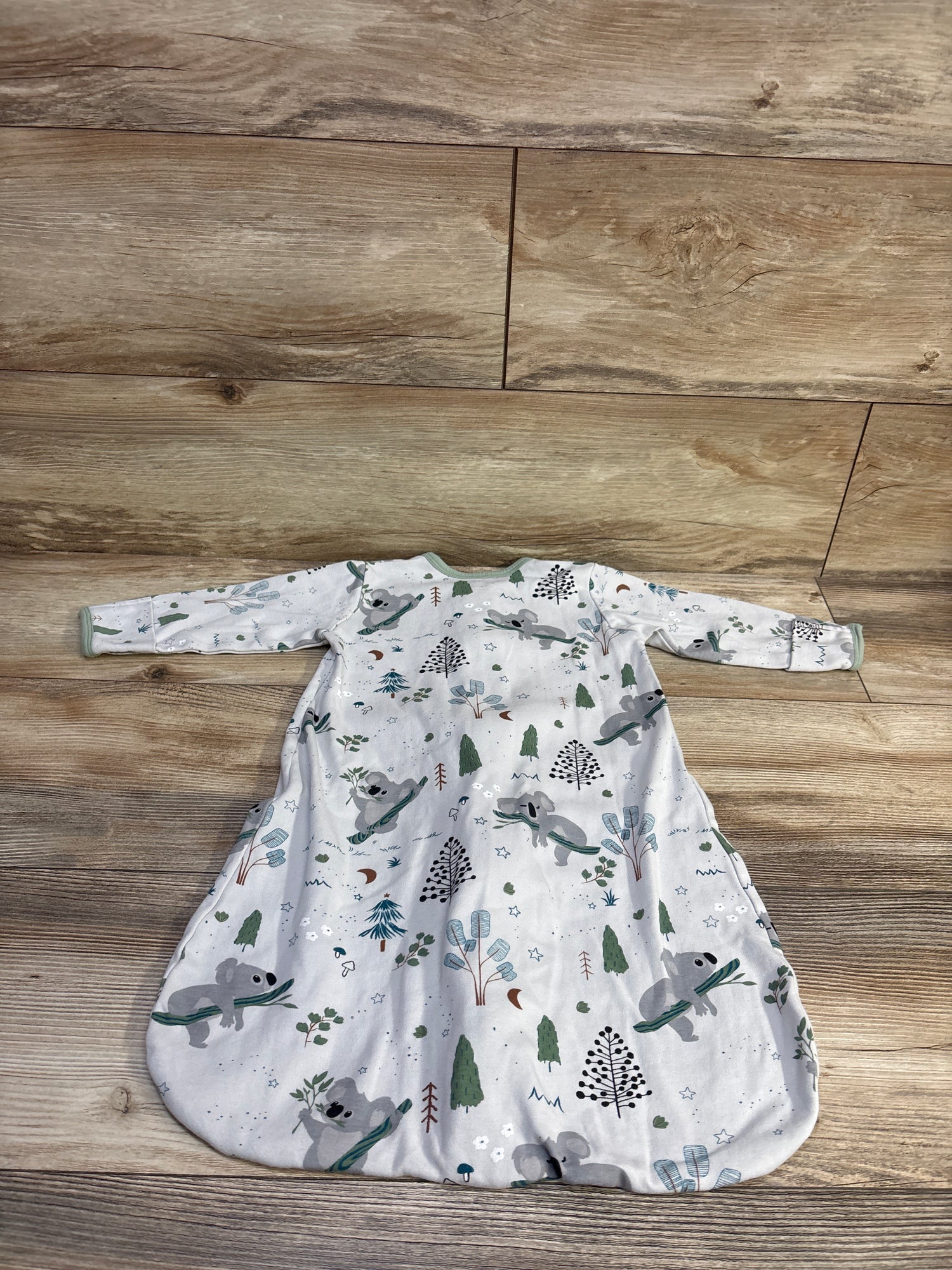 Jellymoni Koala Print Zip Sleep Sack Green sz 0-6m