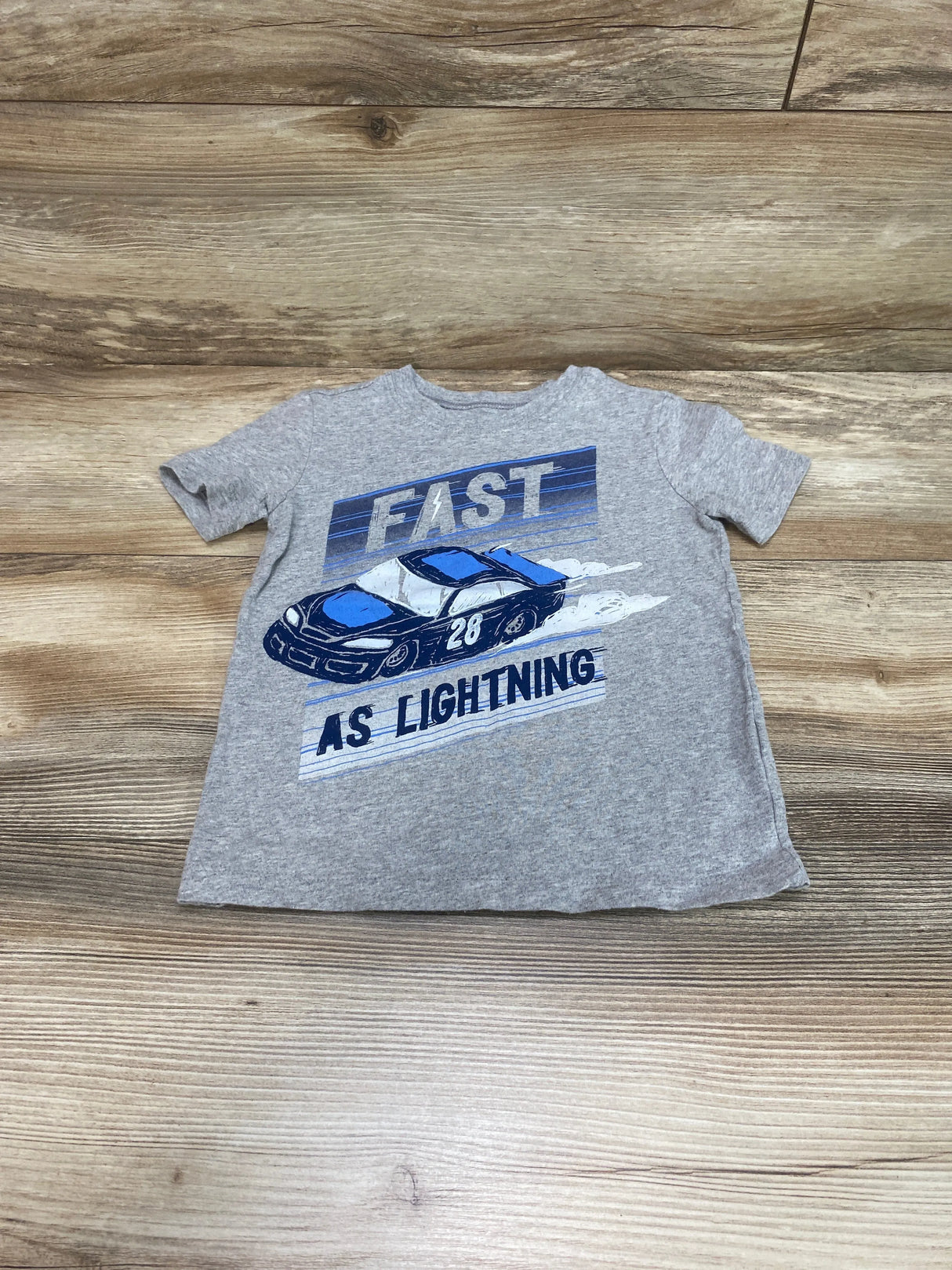 Oshkosh Fast as Lightning Shirt Grey sz 3T