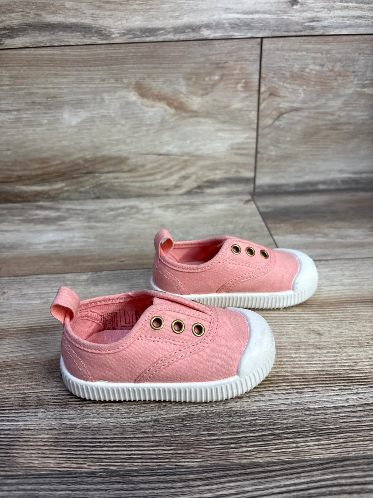 H&M Bump Toe Canvas Sneakers, Coral sz 4/5c