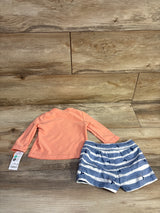 NEW Just One You 2pc Wave Hello Whale Rash Guard Set Coral sz 6m