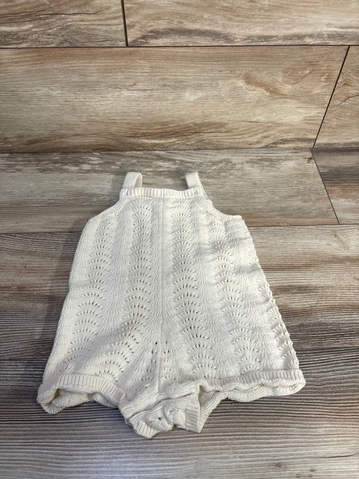 Baby Gap Crochet Sweater Romper Ivory sz 6-12m