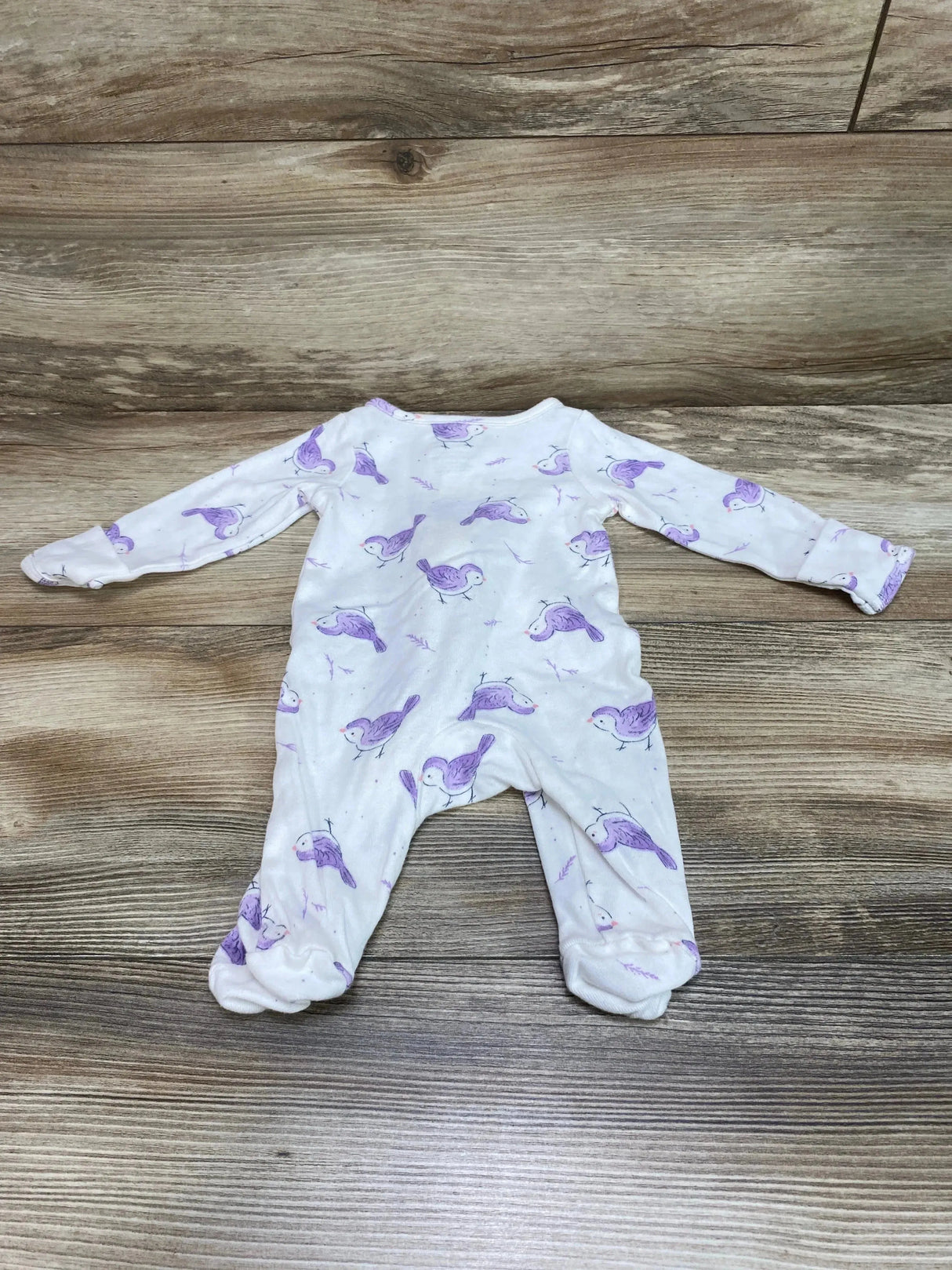 Just One You Bird Print Sleeper White sz Newborn