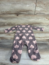 Carter's Heart Print Blanket Sleeper Purple sz 6m