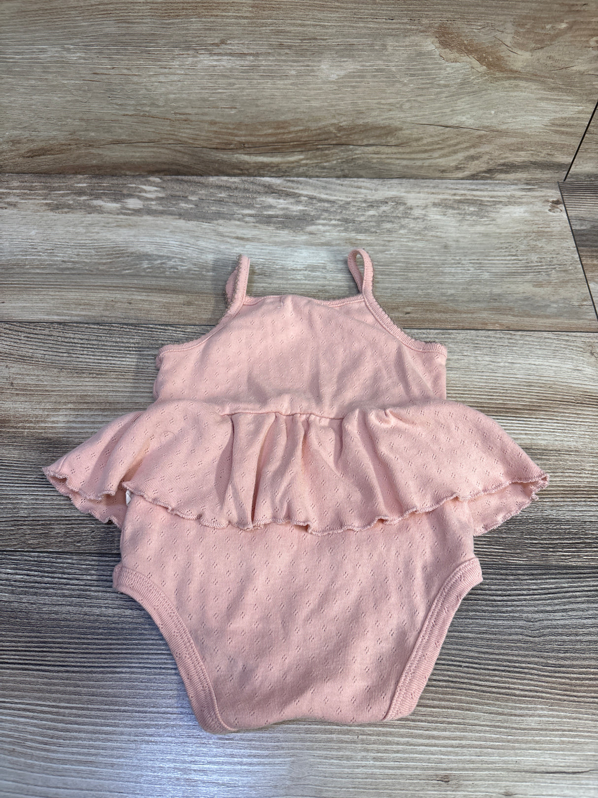Rabbit + Bear Organic Pointelle Skirted Bodysuit Pink sz 6-9m