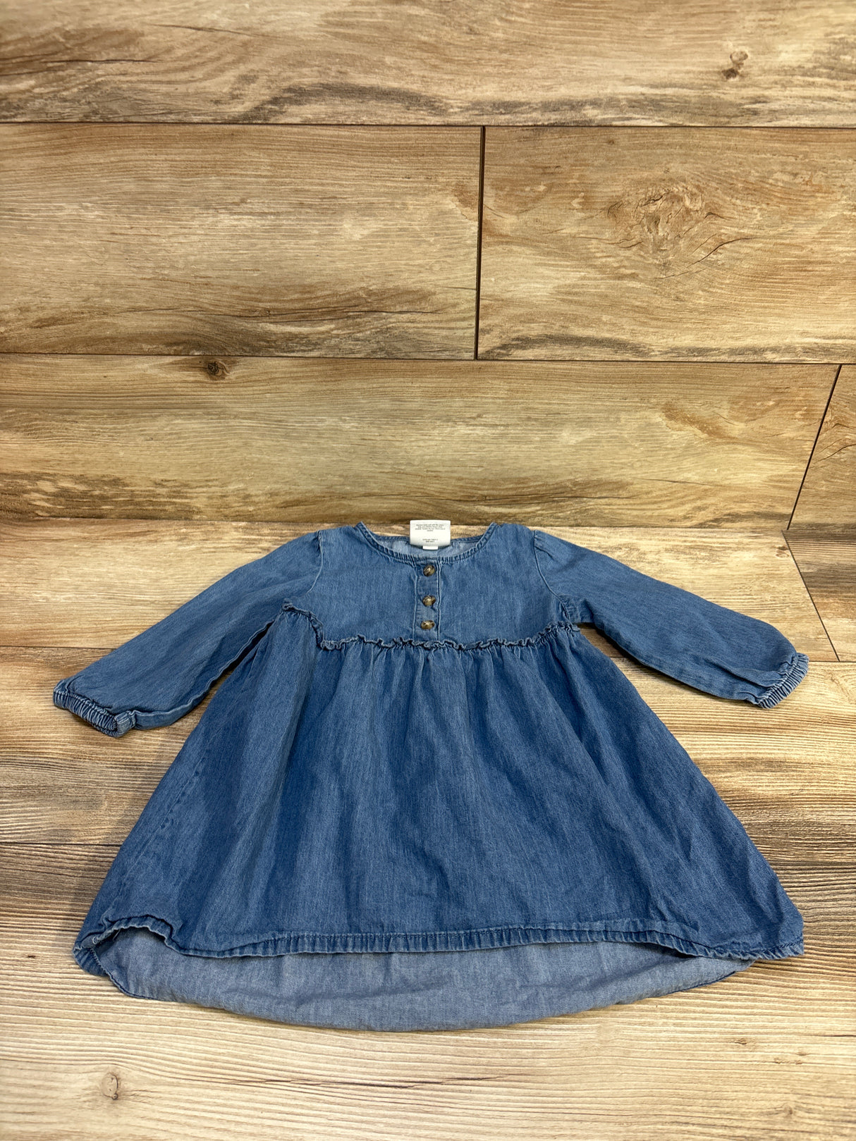 Okie Dokie Chambray Dress Blue sz 2T
