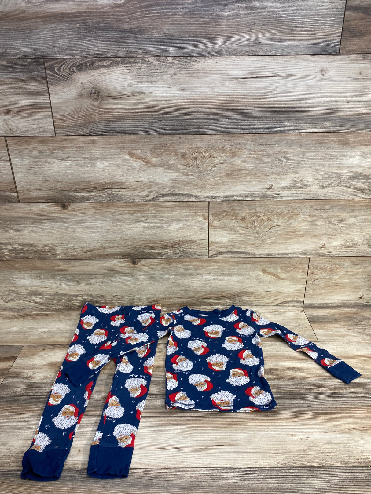 Old Navy 2pc Santa Pajama Set Navy sz 5T