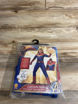 NEW Rubie's Captain Marvel Children's Deluxe Hero Suit sz 8-10