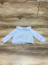 Janie and Jack Ruffle Collar Cardigan Blue sz 18-24m