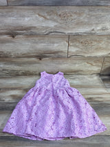 Tahari Girls Floral Lace Dress Purple sz 5T