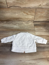 Cat & Jack Eyelet Trim Bomber Jacket White sz Newborn