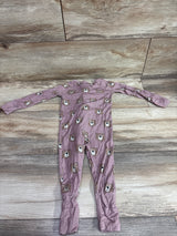 Little One Shop Bear Print Bamboo Convertible Sleeper Dusty Pink sz 6-12m