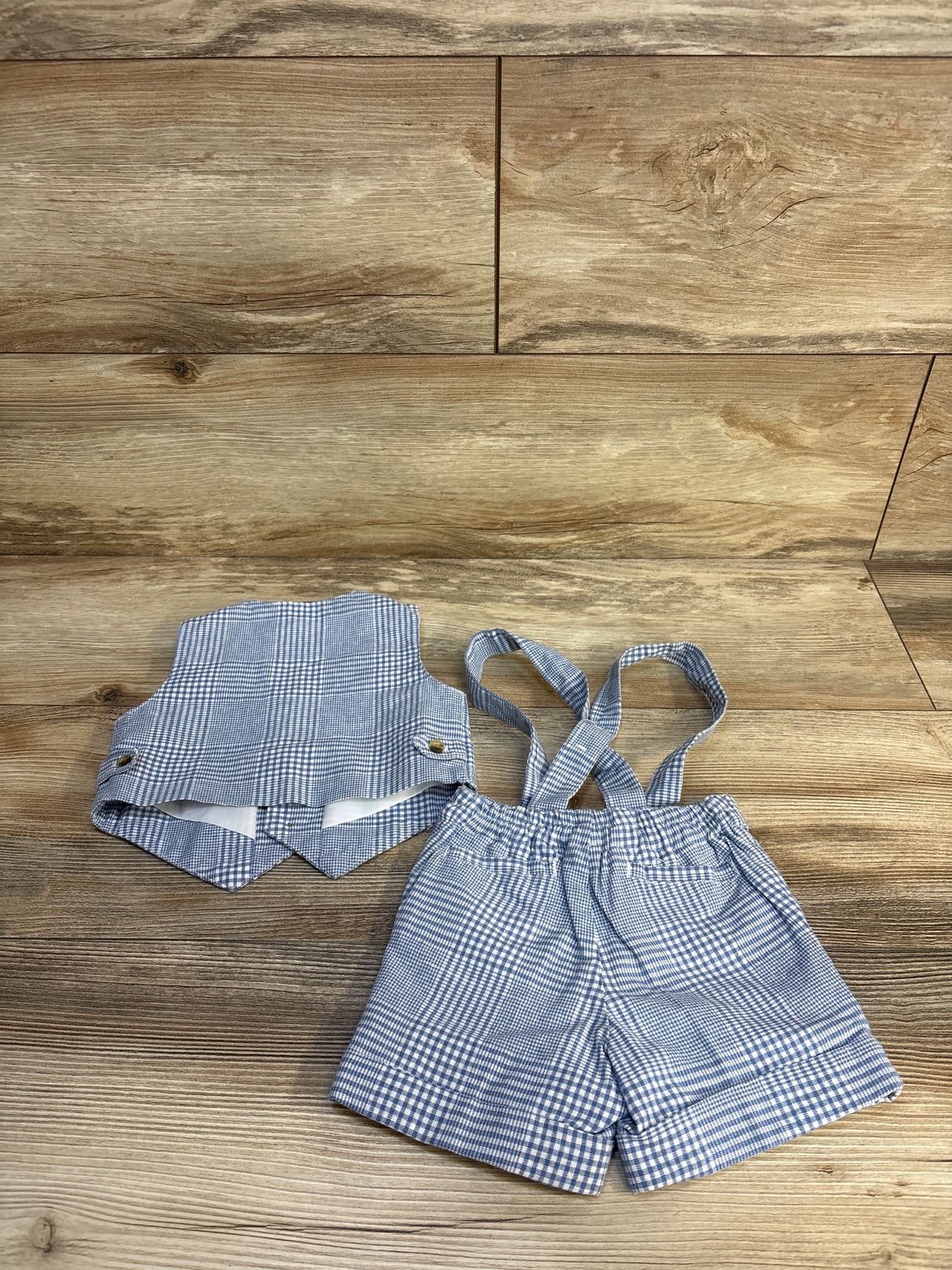 Janie & Jack The Tattersall Baby Suit Set 2pc Blue sz 3-6m
