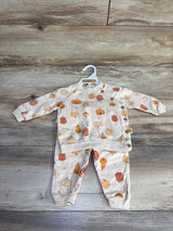 Rabbit Bear Organic 2pc Fall Shirt & Pants Set Tan sz 3-6m