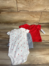 NEW Just One You 3pc Henley Shirt & Bottoms Set Red sz 9m
