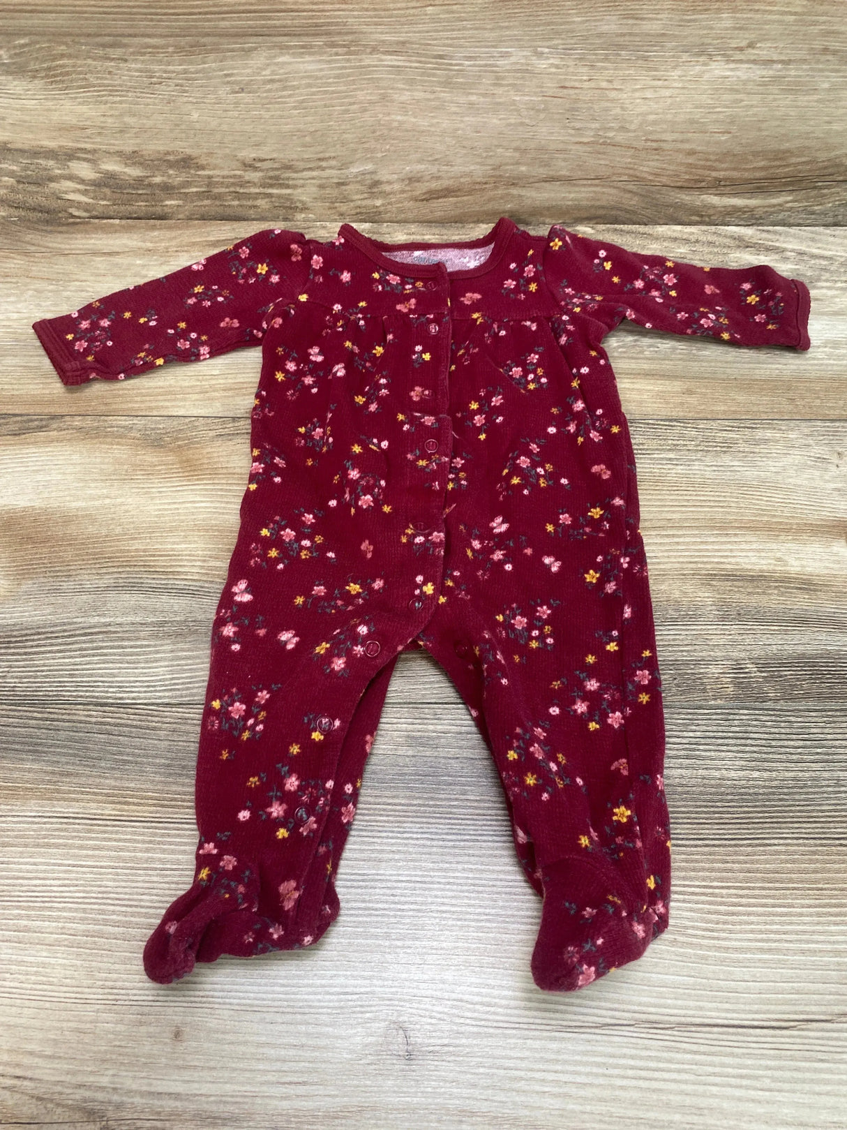 Carter's Floral Sleeper Red sz 6m