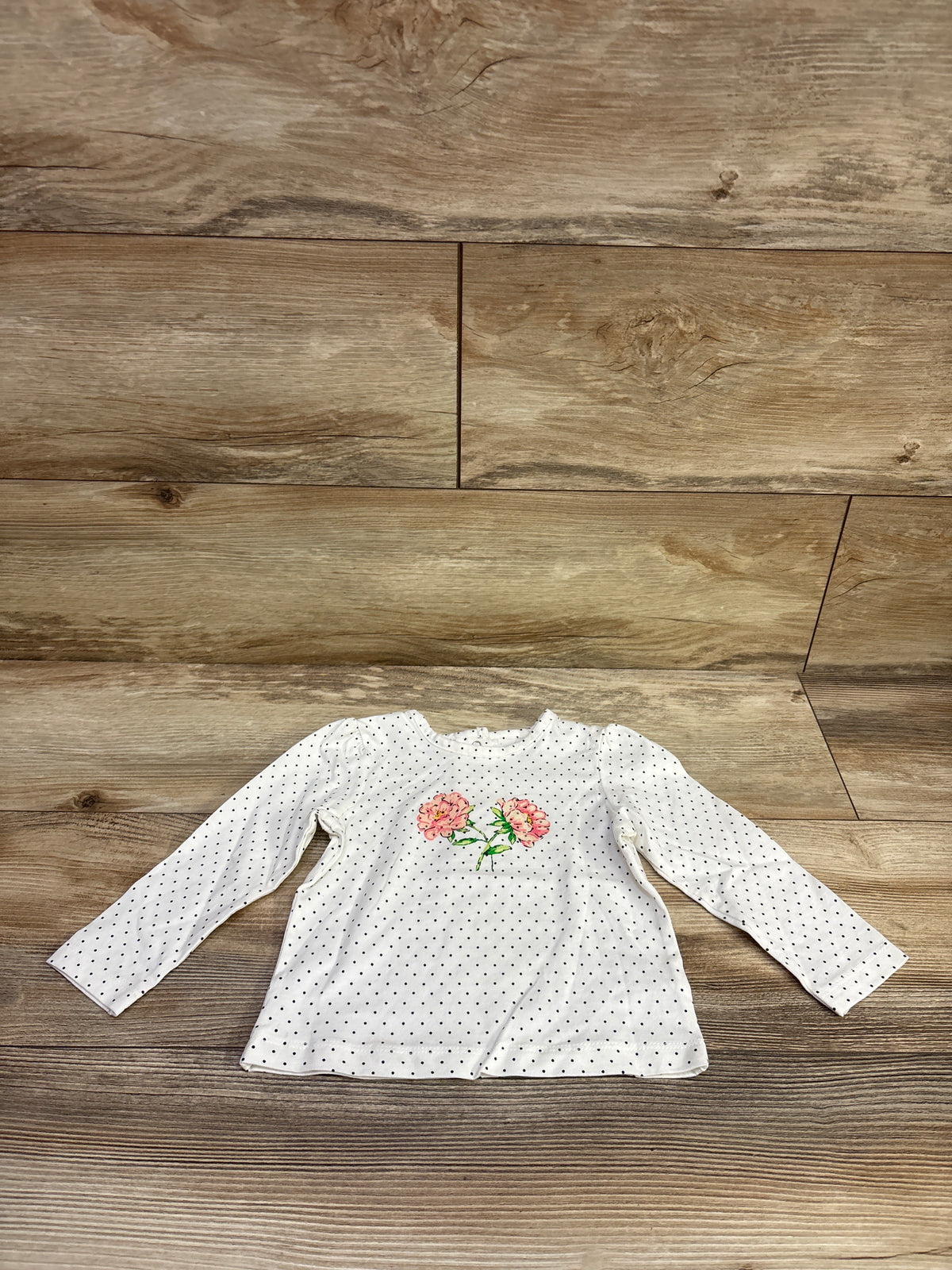 Little Me Polka Dot Shirt White sz 18m