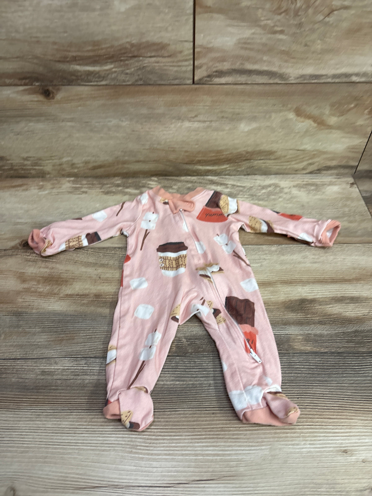 Honest Baby S'mores Sleeper Pink sz Newborn