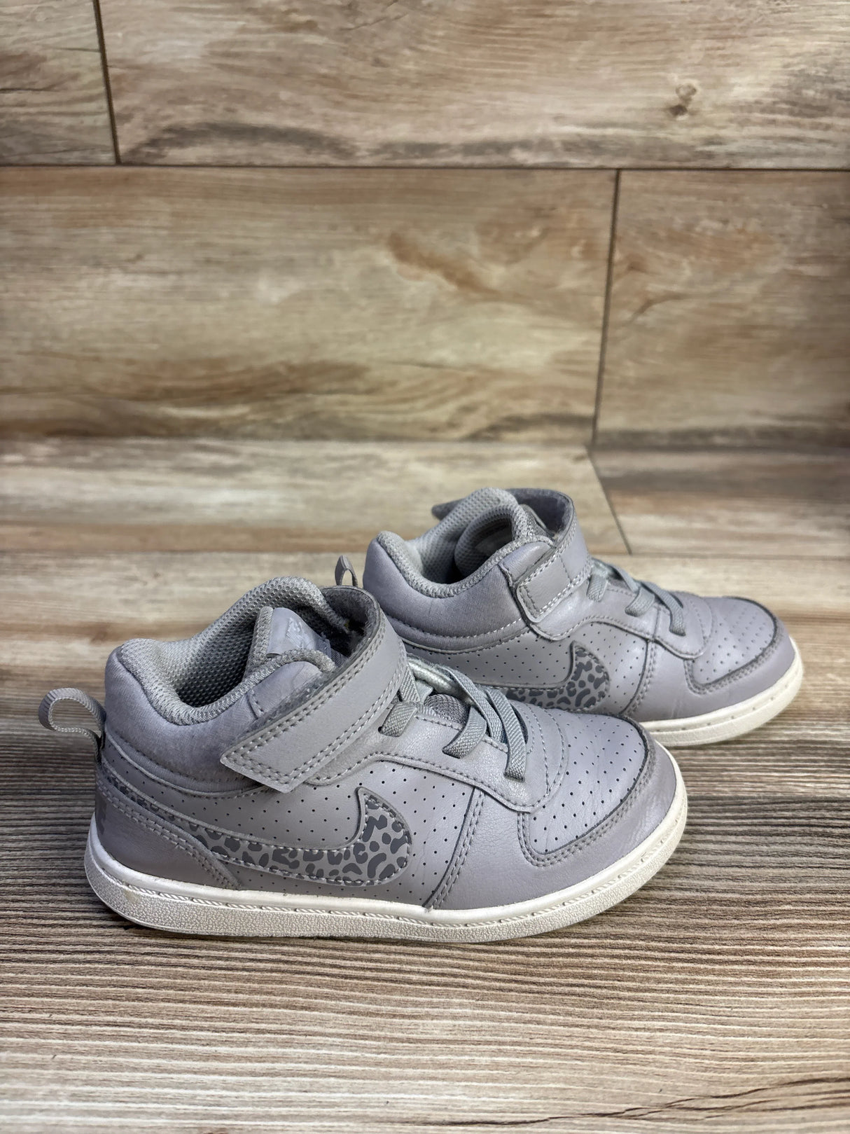 Nike Court Borough Mid TD 'Grey Leopard' Sneakers sz 10c