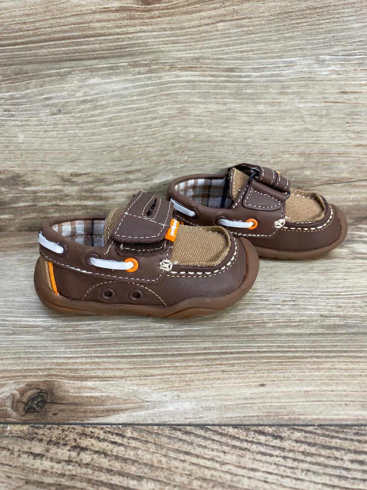 Pediped Grip-N-Go Naples Loafer Brown sz 4-4.5c
