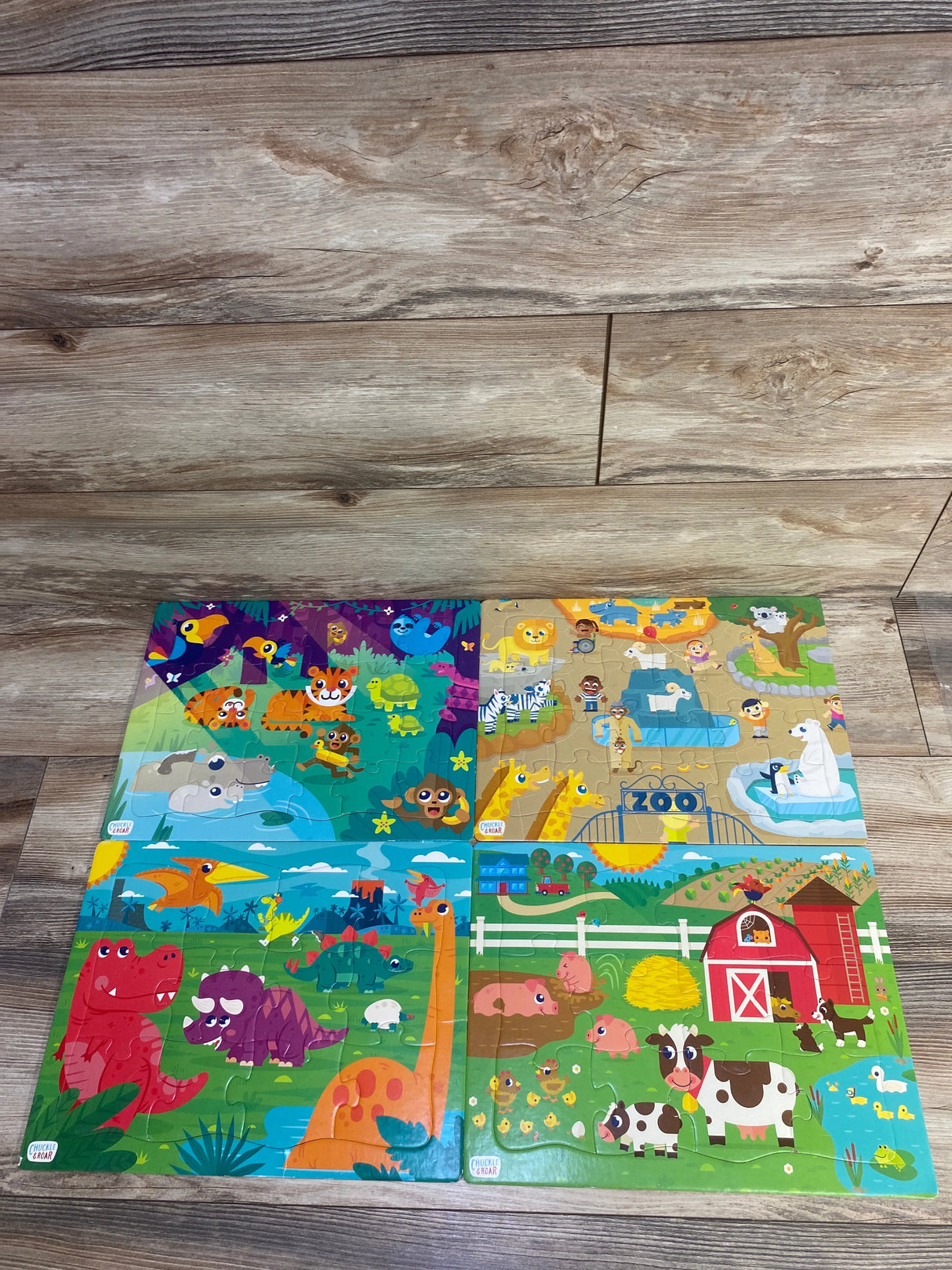 Chuckle & Roar 4-pack Interlocking Tray Puzzles