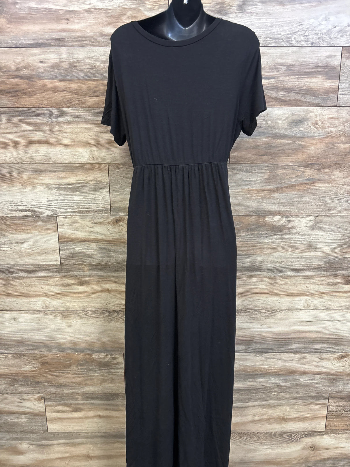 Pinkblush Maternity Short Sleeve Maxi Dress Black sz XL
