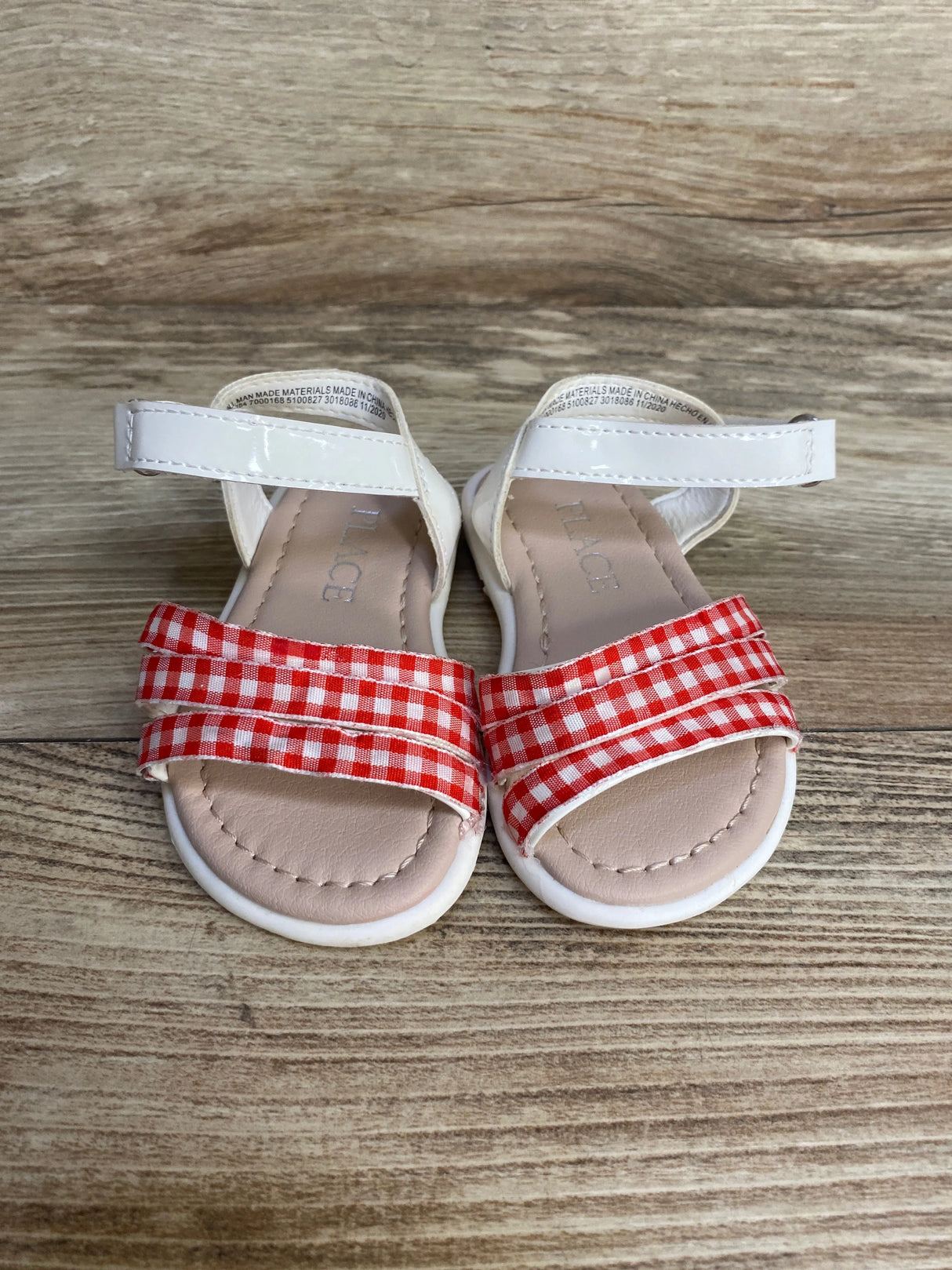 Handcrafted Children's Place Gingham Strappy Sandals sz 4c