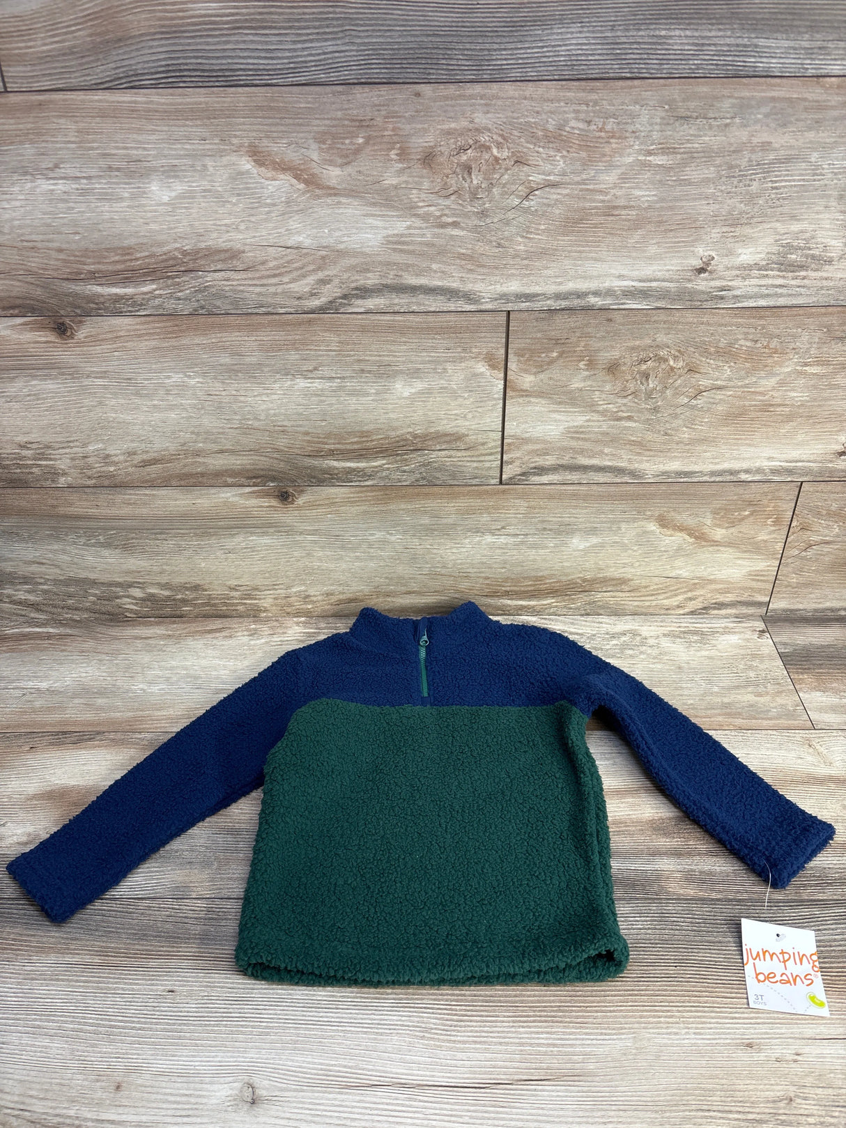 NEW Jumping Beans Sherpa Quarter Zip Jacket Navy sz 3T