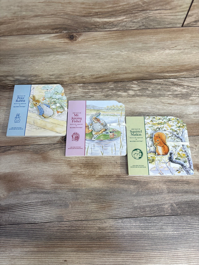 Set of 3 The Tale of Peter Rabbit Beatrix Potter Bookmark Board Books - Me n Mommy To Be