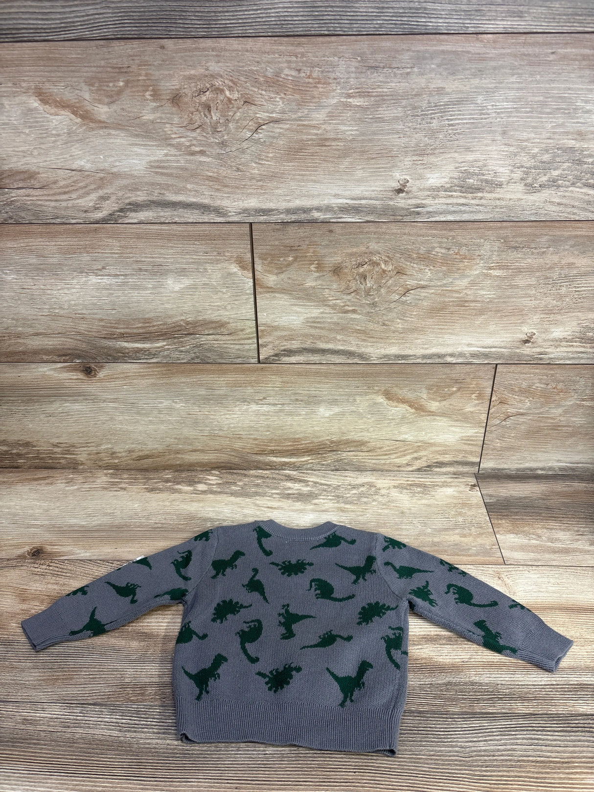 NEW Okie Dokie Dinosaur Knit Sweater Grey sz 9m