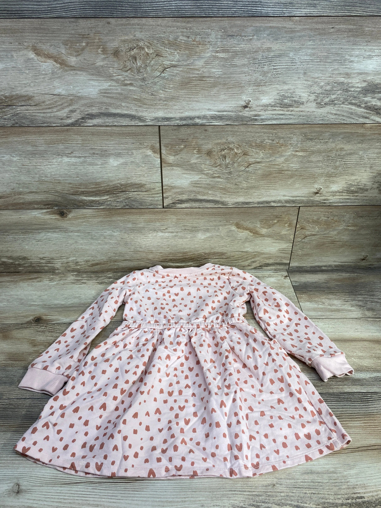 Cat & Jack Heart Print Sweater Dress Pink sz 5T