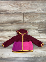 Cat & Jack Fleece Color Block Hoodie Burgundy sz 18m