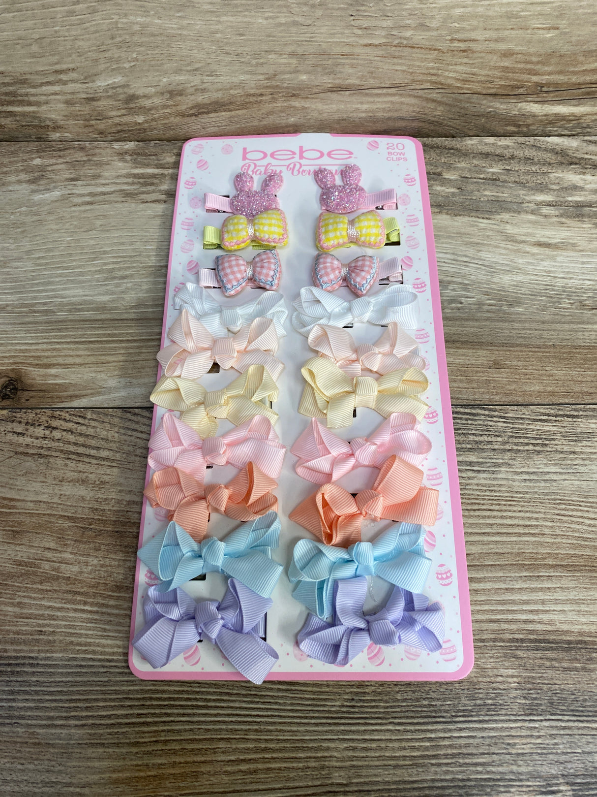 NEW Bebe Baby Boutique 20pc. Easter Assorted Bow Clips