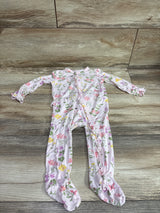 Little Me Bamboo Ruffle Sleeper Pink sz 9m