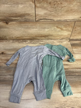 NEW Cloud Island 2pk So Very Soft Modal Blend Sleepers Grey/Green sz 0-3m