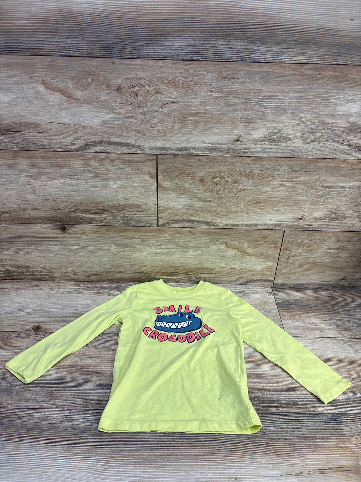 Carter's Smile Crocodile Shirt Lime sz 3T