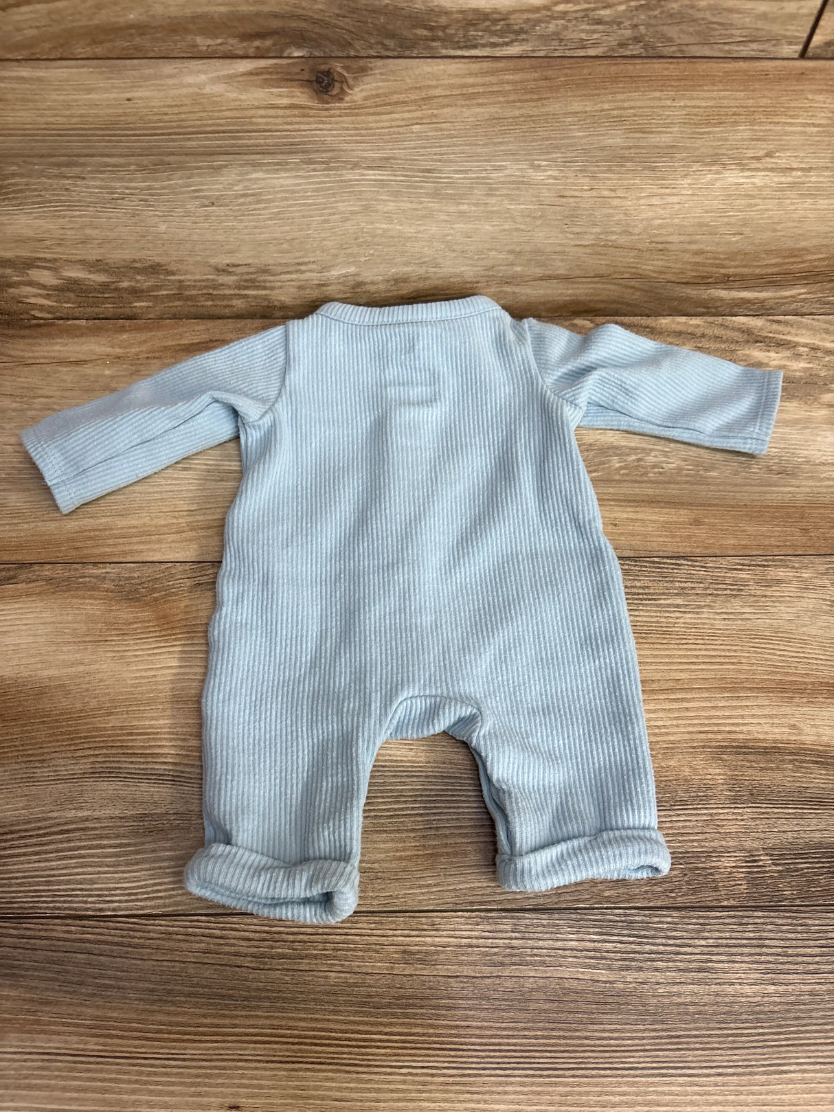 Cat & Jack Ribbed Button Up Coverall Light Blue sz Newborn