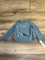 NEW Just One You Dolphin Long Sleeve Rash Guard Shirt Blue sz 5T