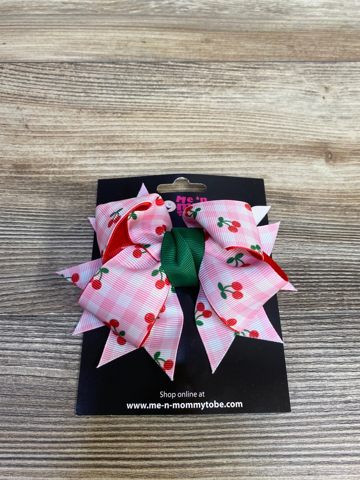 NEW Double Bow w/ Cherry Print