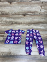 Children's Place Monster Print Pajama Set Purple sz 9-12m