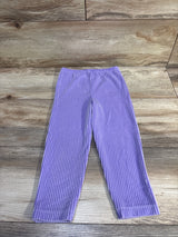 Monica + Andy ribbed velour pull-on pants in purple for toddlers, size 4T.