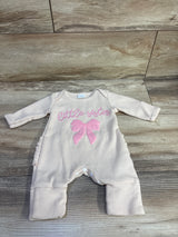 Little Sister Waffle Knit Ruffle Coverall Beige sz Preemie