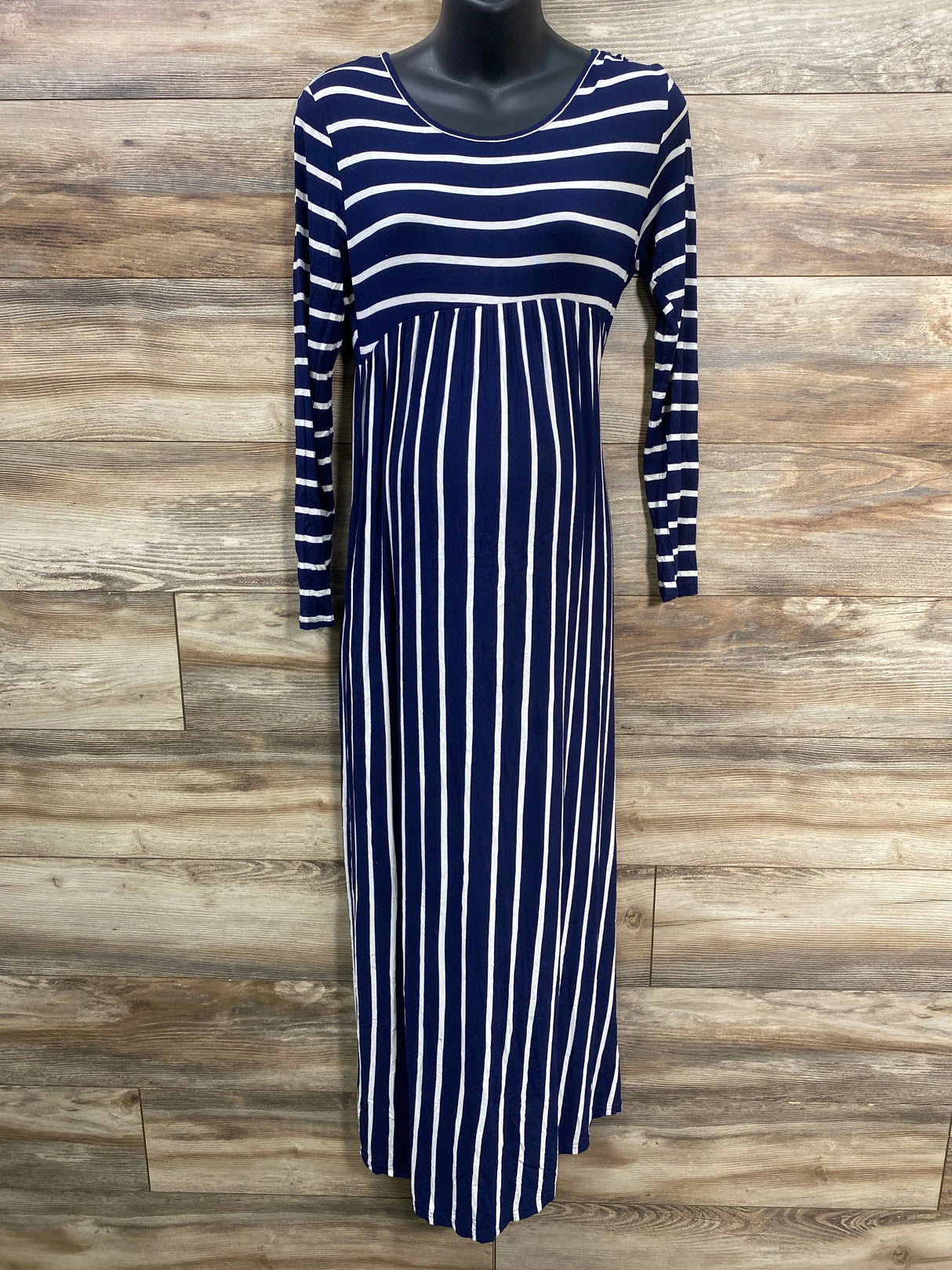 Xpenyo Striped Maxi Dress Navy sz Large