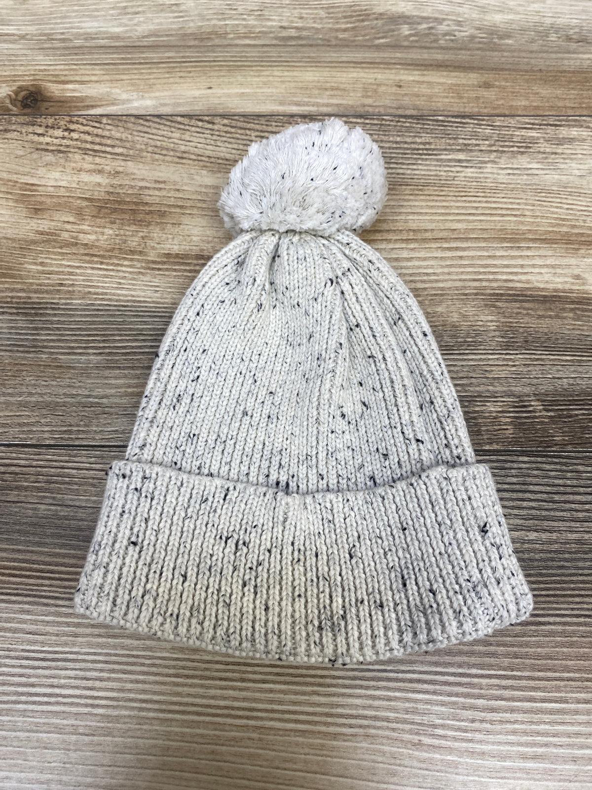 Knit Pom-Pom Hat Ivory sz 3-12m